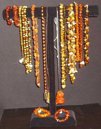 Strands of amber necklaces