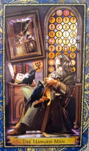 hanged man tarot from the Wizards deck full shot