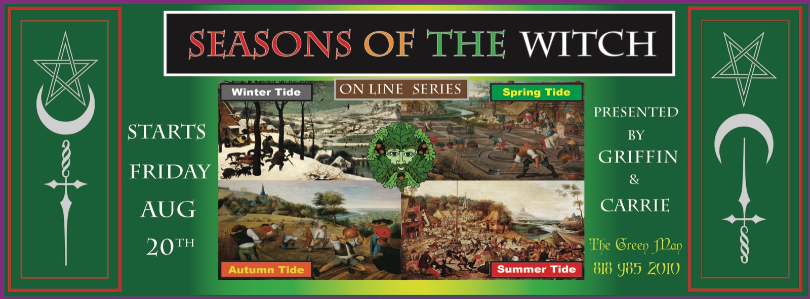 a collage of four seasons