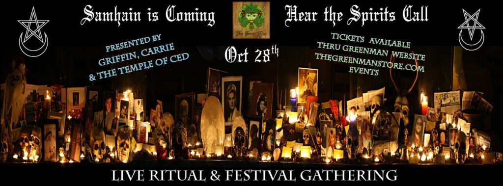 a display of pictures and candles