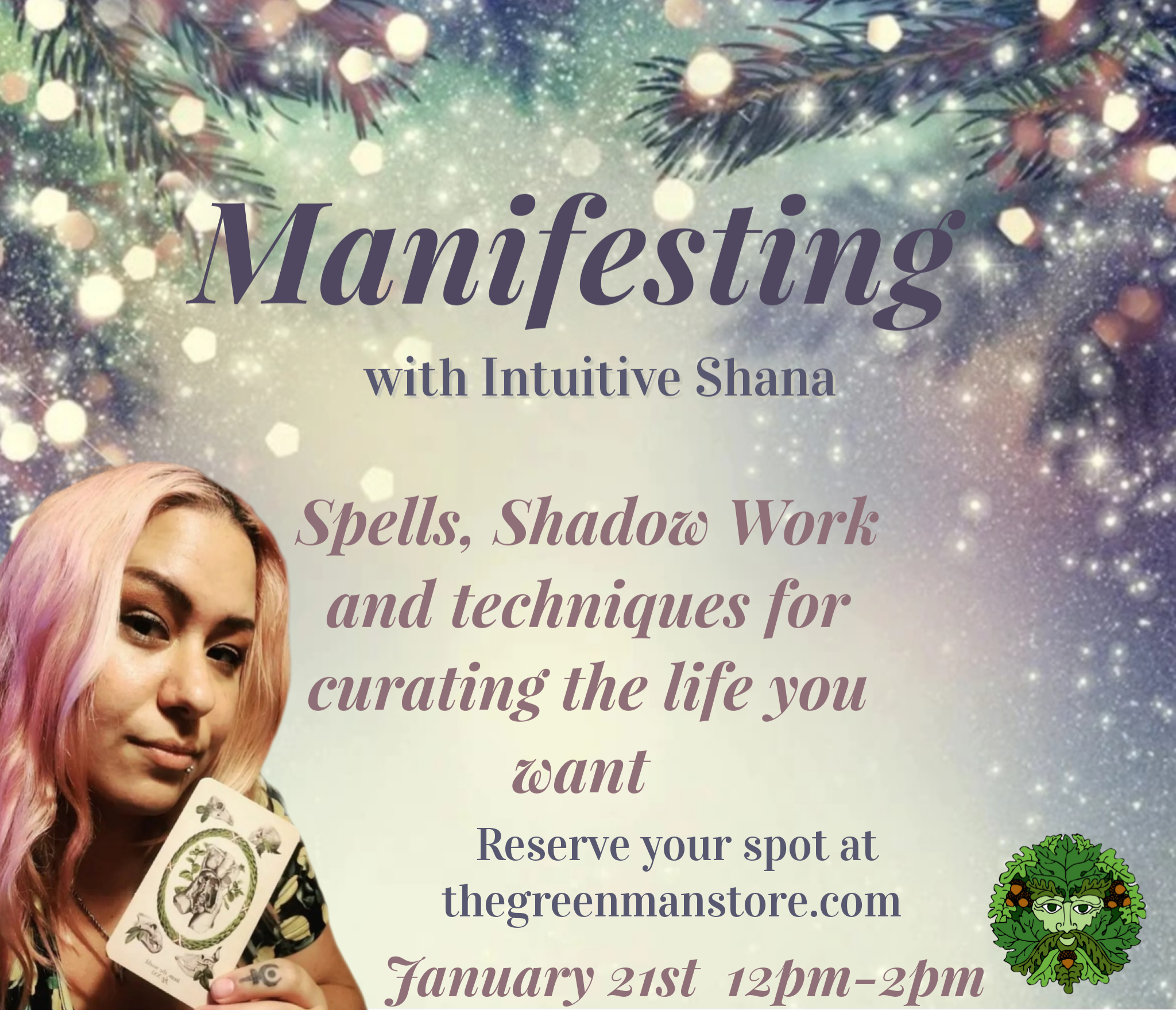 a woman holding a card