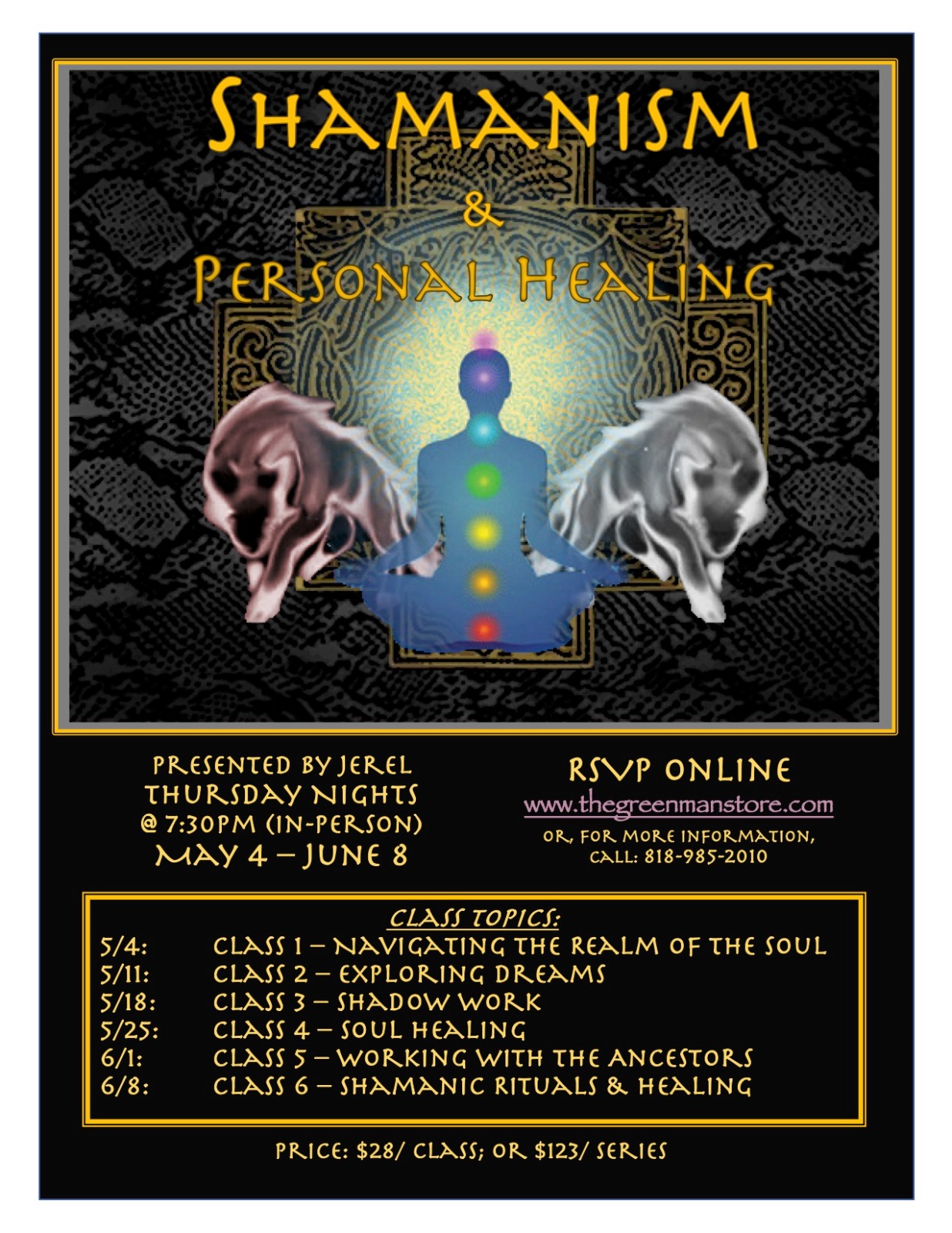 a poster for a spiritual healing session