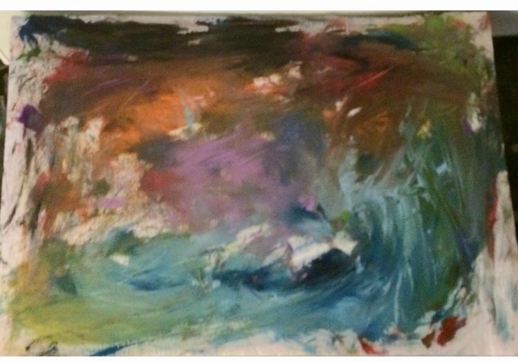 a painting of a landscape