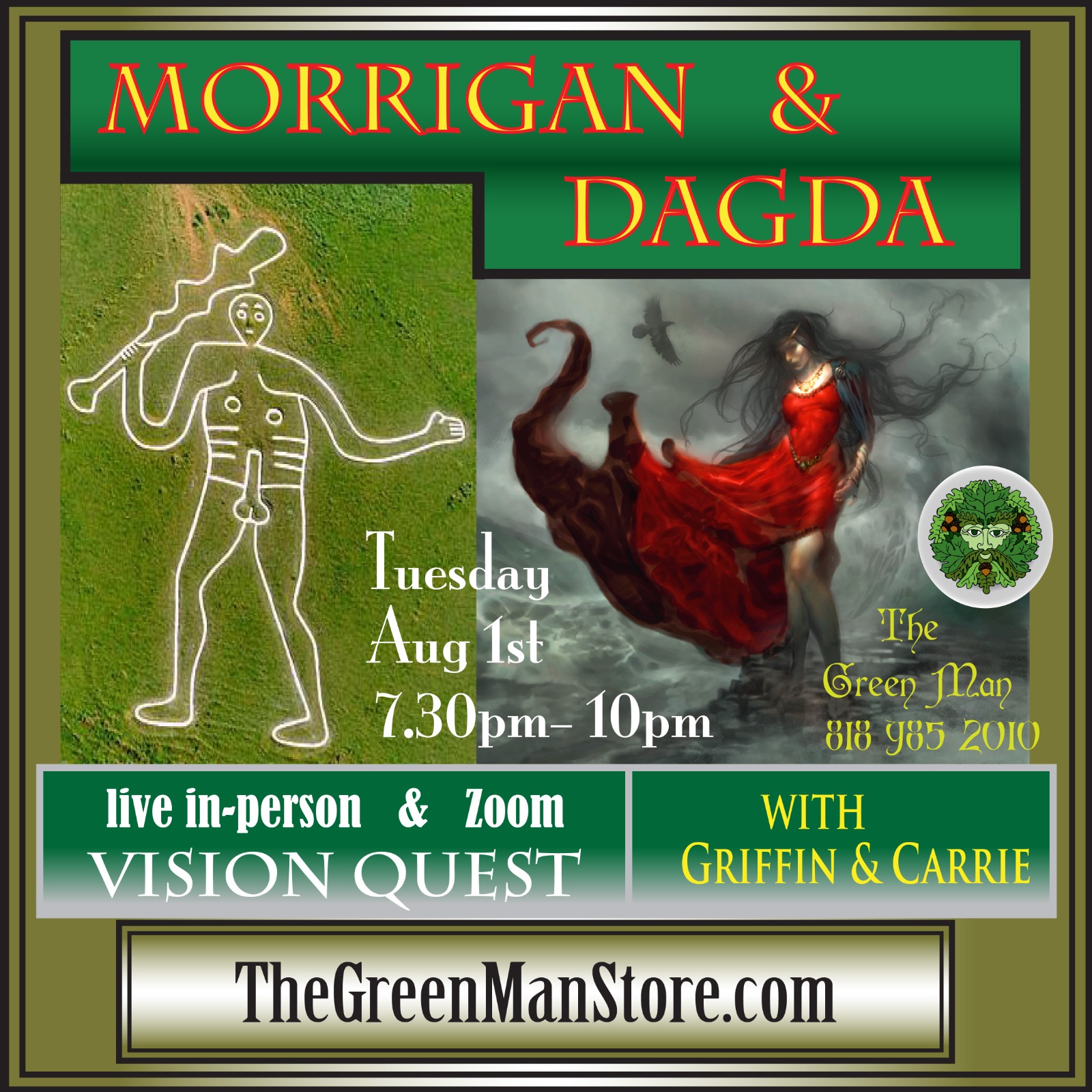 a poster with a picture of a man and a woman