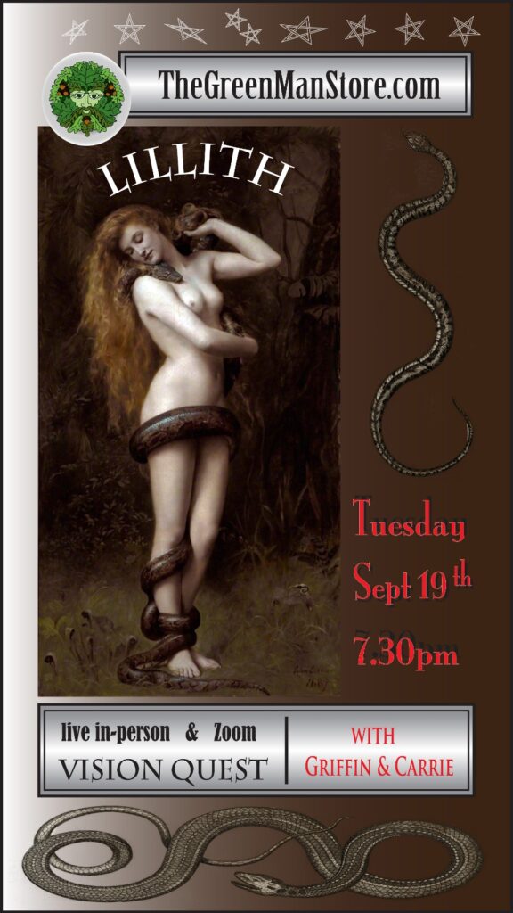 a poster of a woman with a snake around her neck