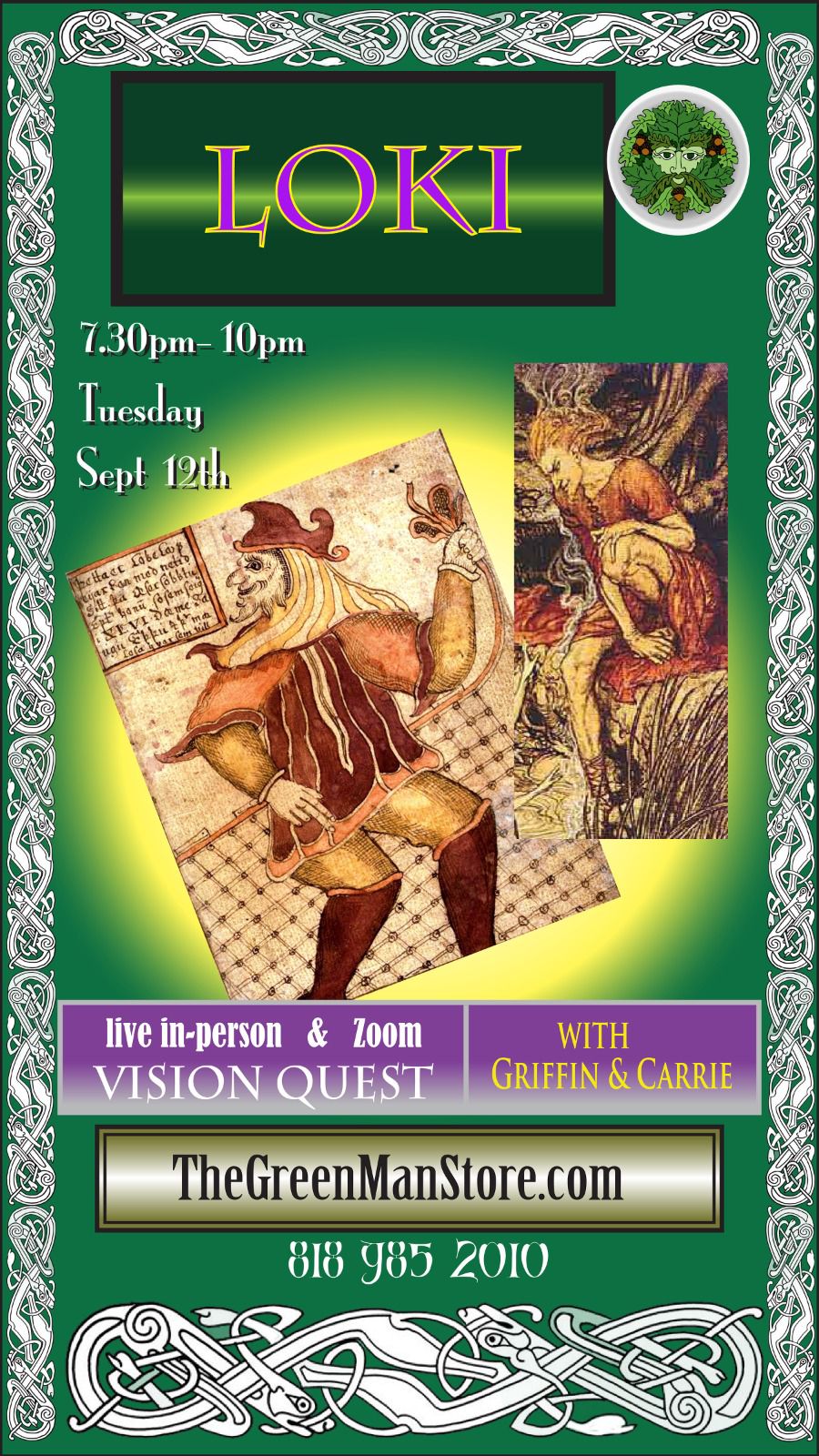 a poster with a picture of a man and a woman