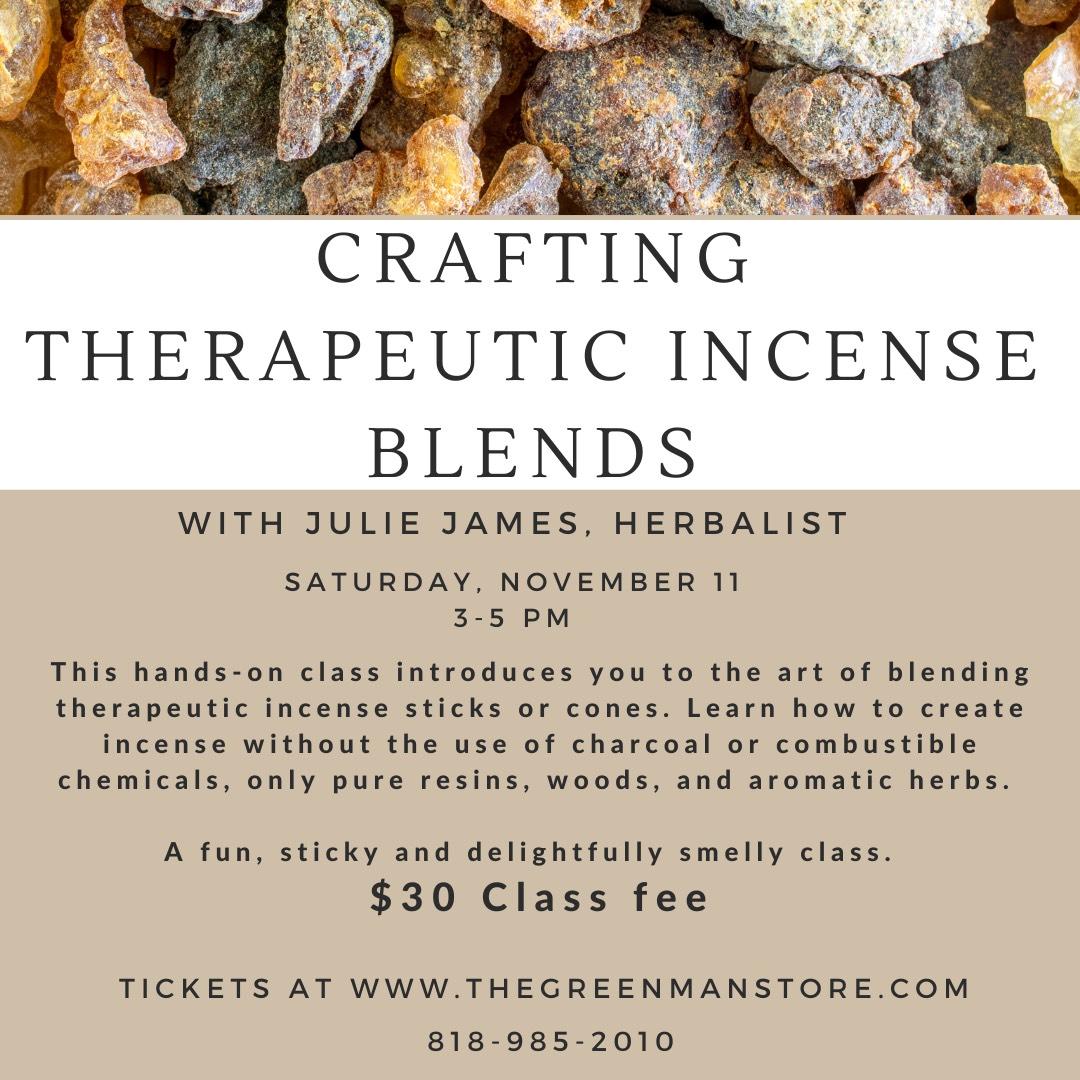 a flyer for a crafting incense blends