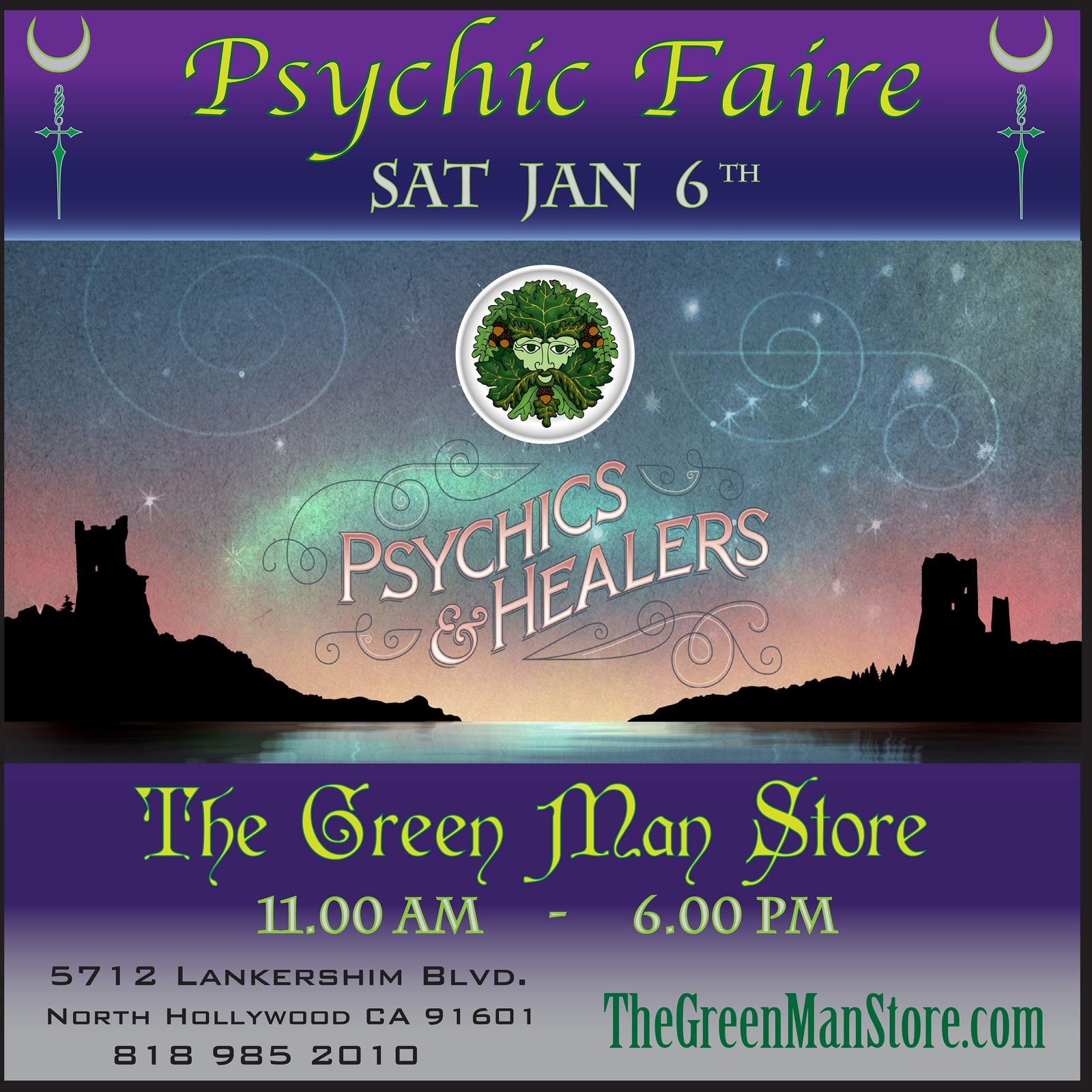a poster for a psychic fair