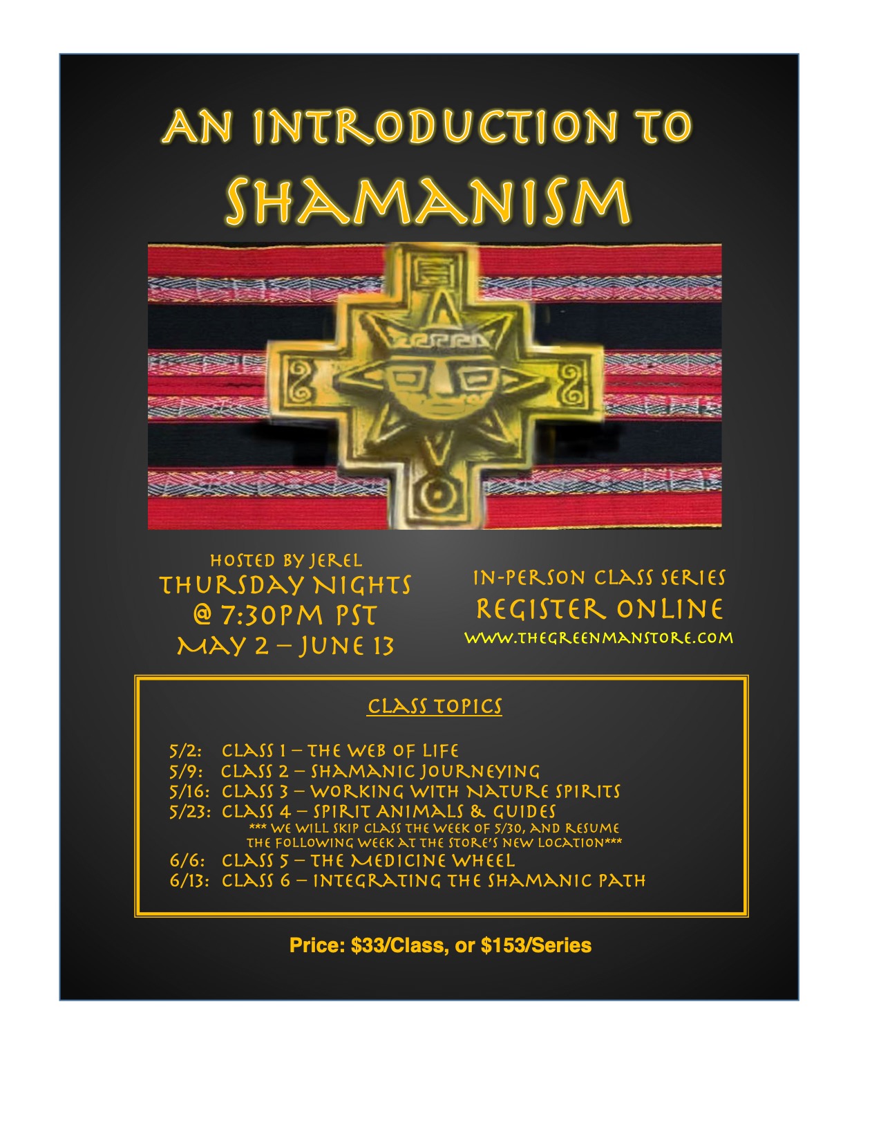 a poster for a class