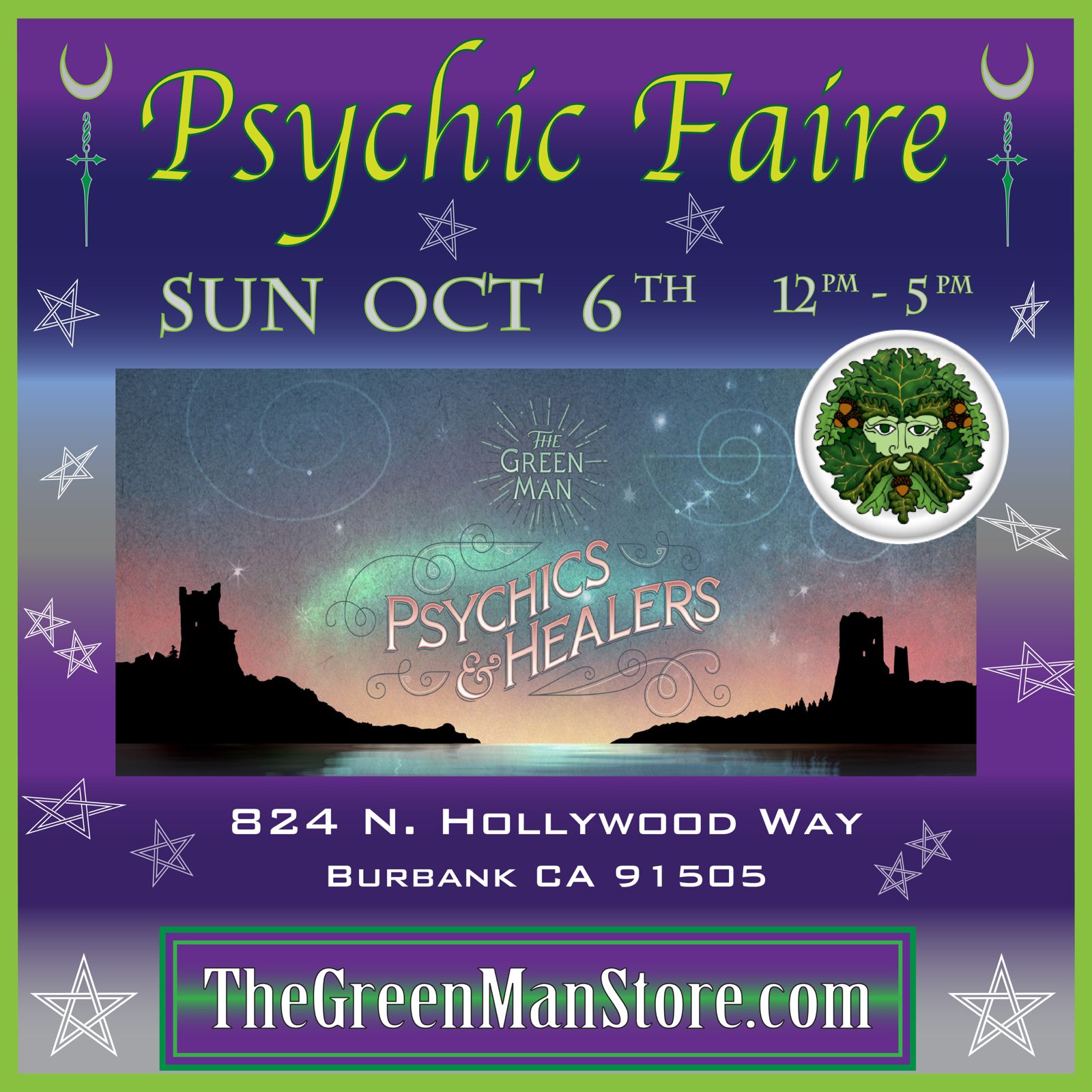 a poster for a psychic fair