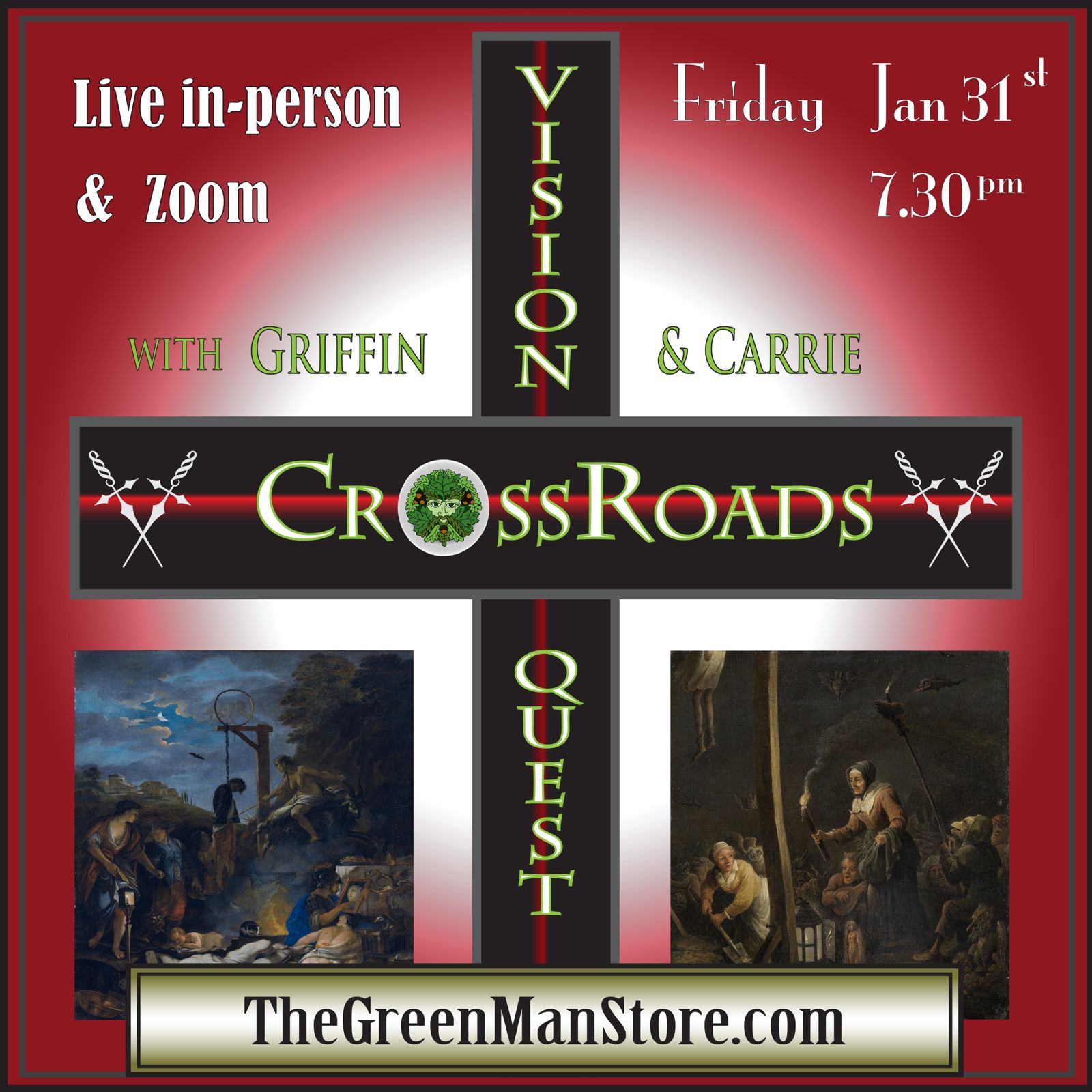 A red and black poster with text