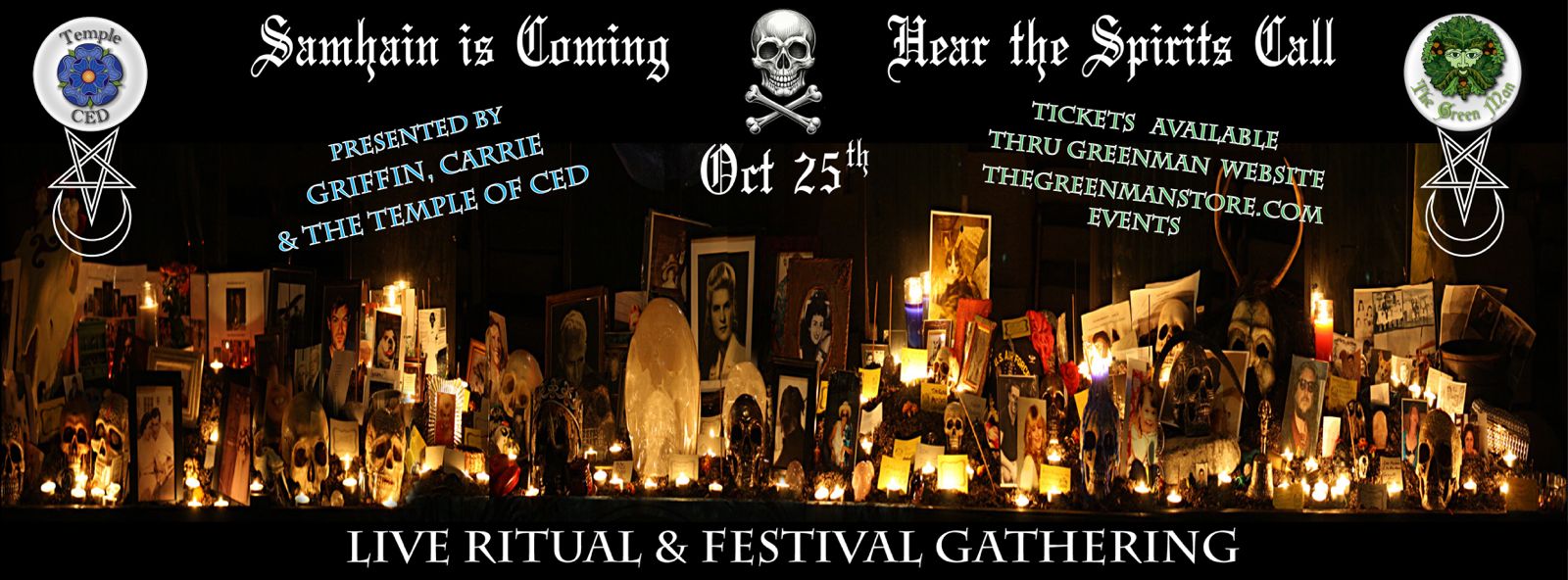 A group of pictures and candles