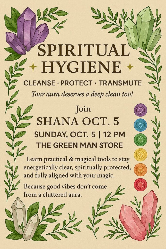 A poster with text and flowers and leaves