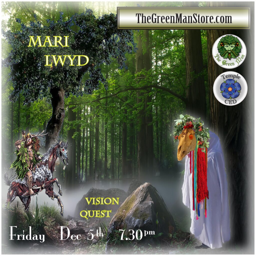 A poster of a man in a white robe and a horse with a head on a horse