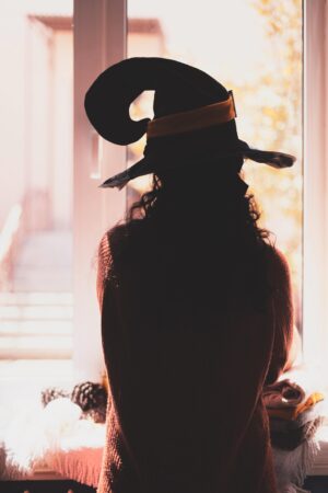 A person wearing a person hat