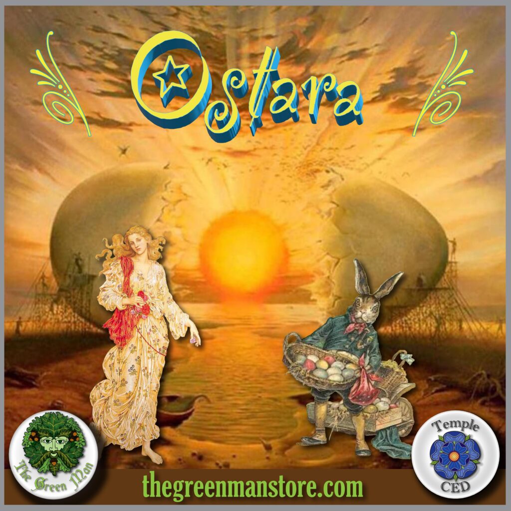 A poster with a woman and a rabbit