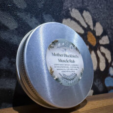 a silver container with a label on it